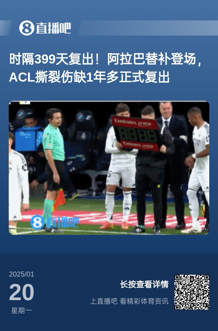  劉星也成玻璃人了！阿拉巴重傷399天后復出，時隔15天又遭遇傷病