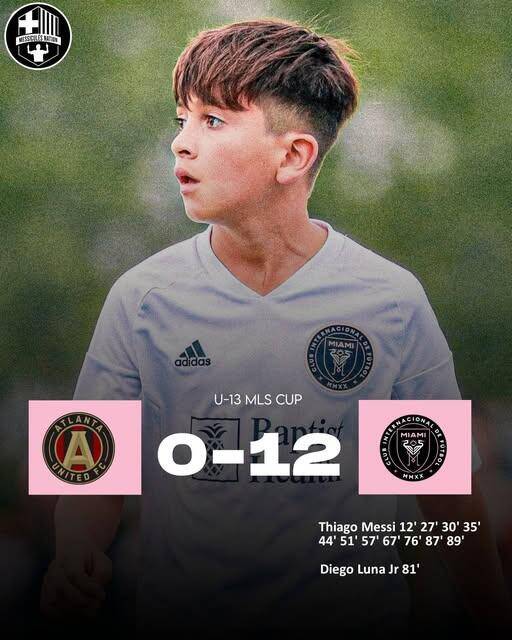  假新聞！梅西兒子U13比賽單場1人轟11球，多家媒體報道后刪除新聞