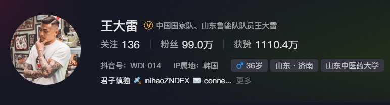  事出突然？泰山賽前幾小時亞冠退賽，王大雷社媒IP還顯示在韓國