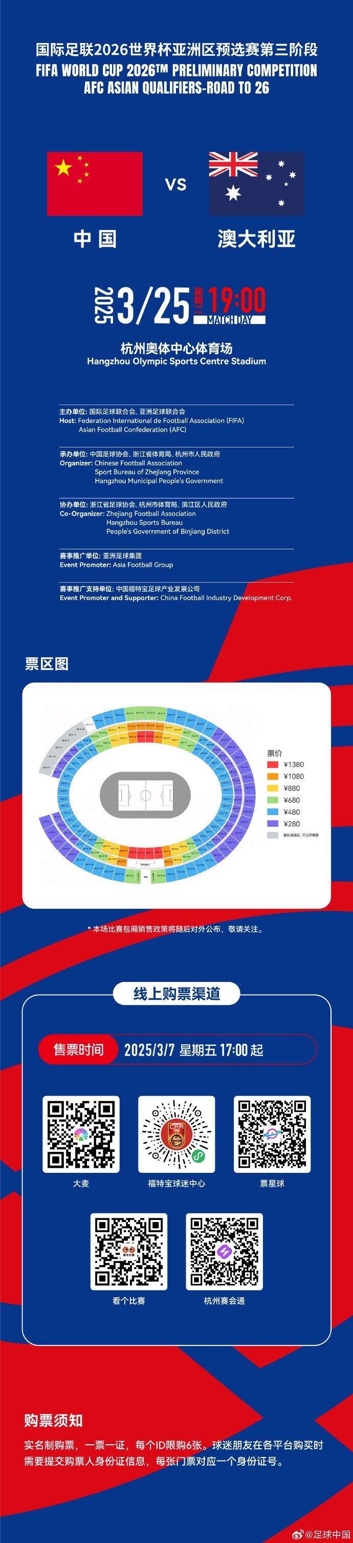  67000張！記者：若國足vs澳大利亞門票售罄，將創(chuàng)造上座人數紀錄