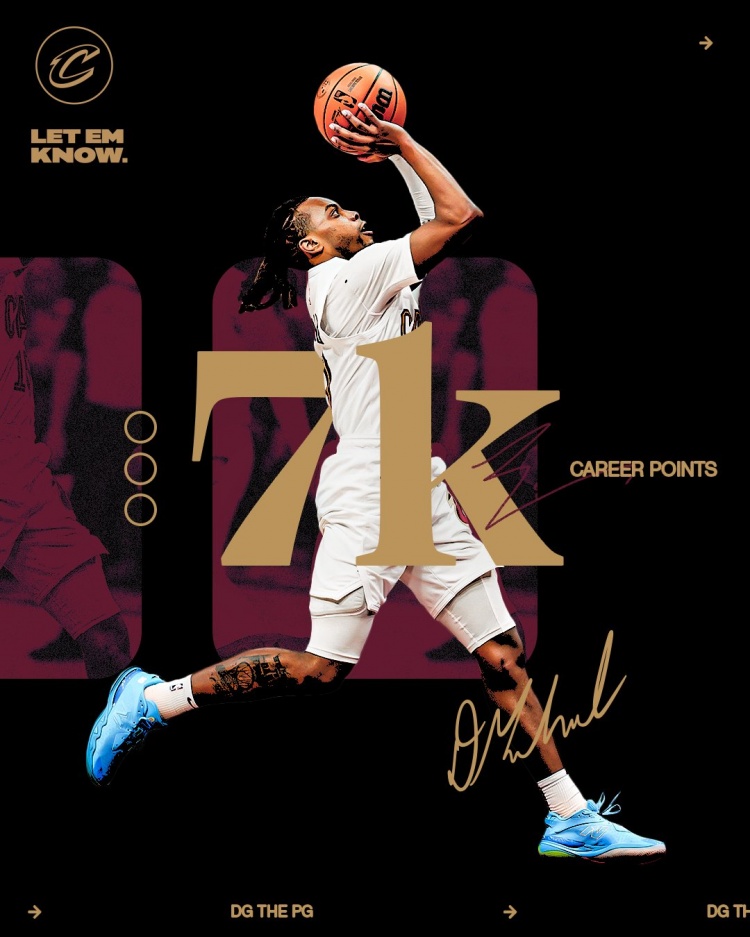  未來可期！加蘭騎士生涯得分達(dá)到7000分 隊(duì)史第11位！